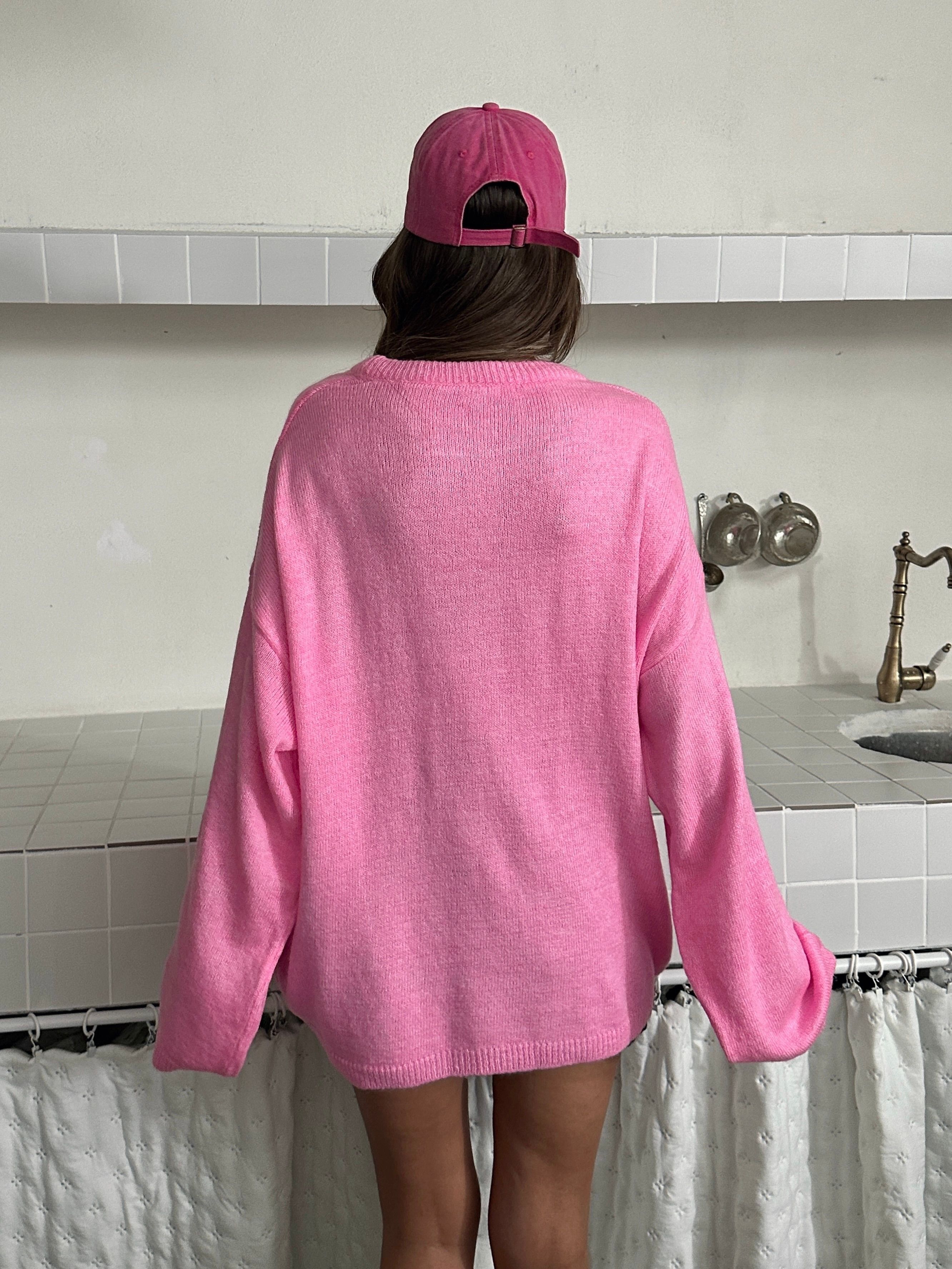 Oversize Kazak - Pembe