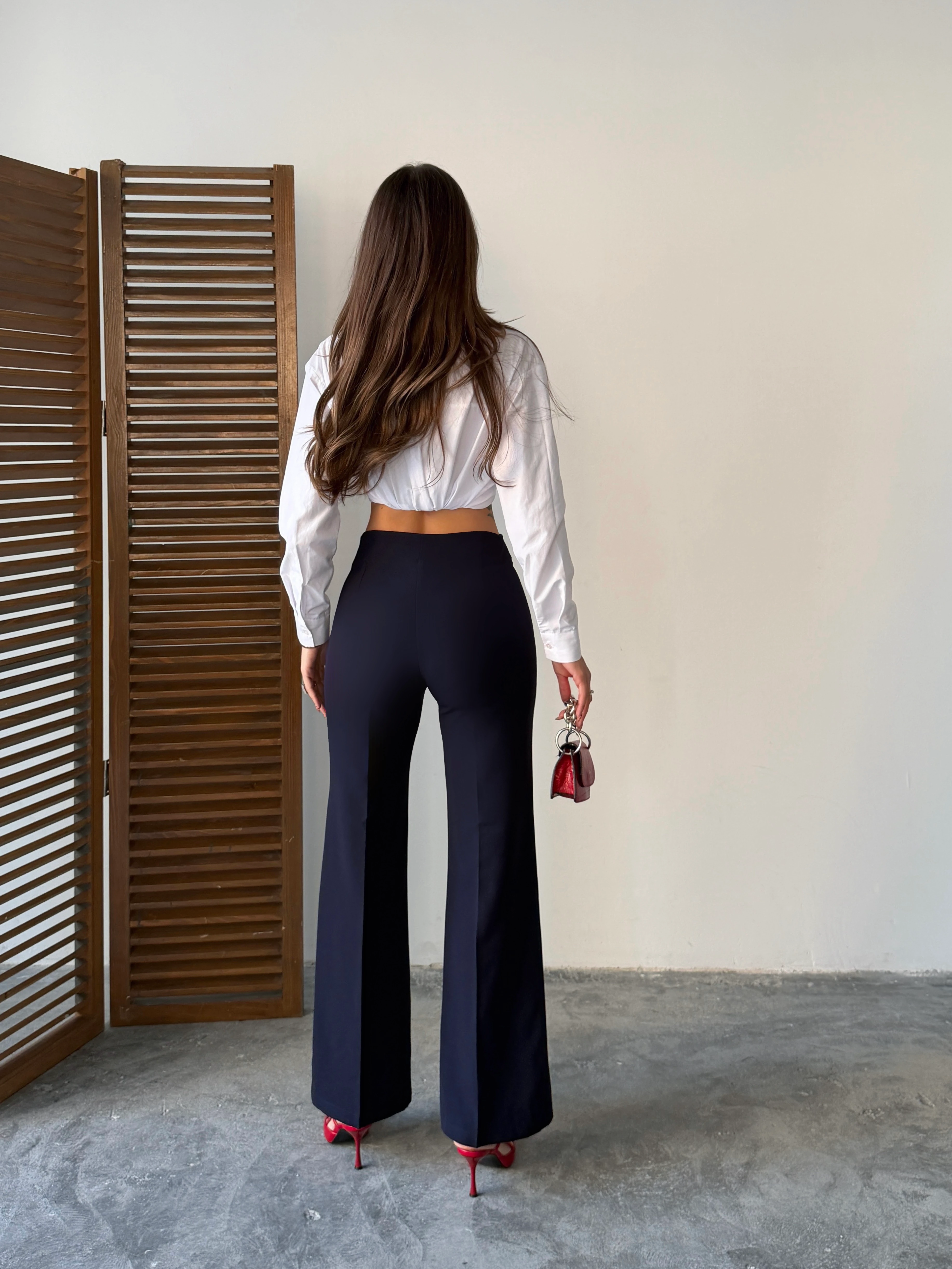 Gizli Fermuarlı Pantolon - Lacivert