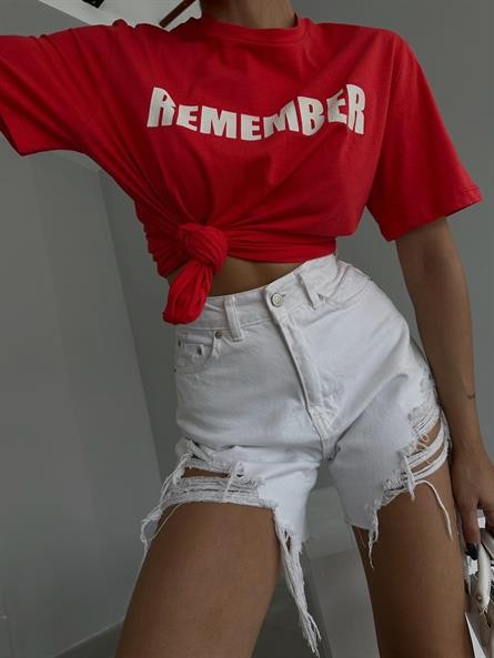 Remember Basic T-shirt Kırmızı
