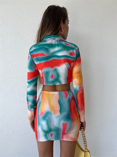 Original Colourful İkili Takım Yeşil-Turuncu