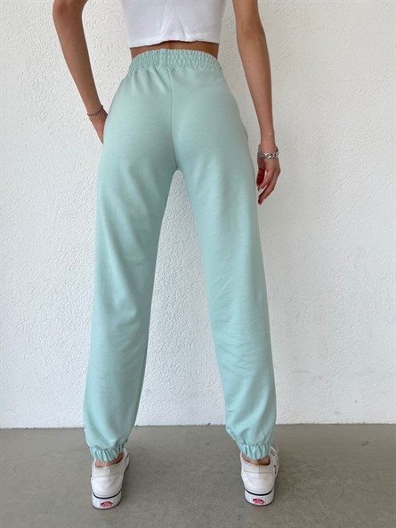 Bel Lastik Basic Jogger Eşofman Su Yeşili