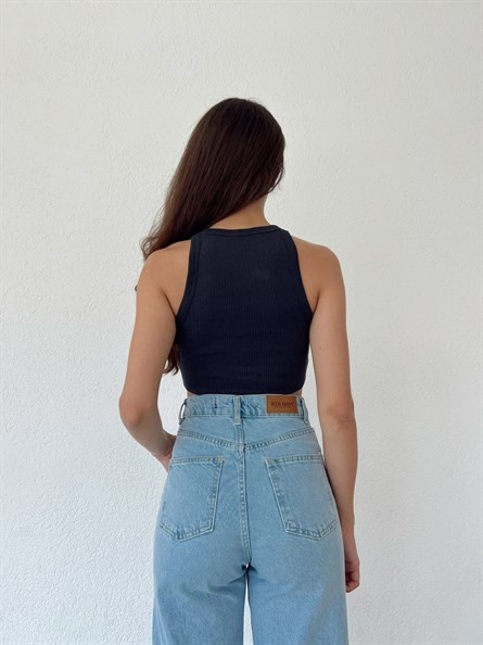 Venice Beach Halter Crop Top Füme