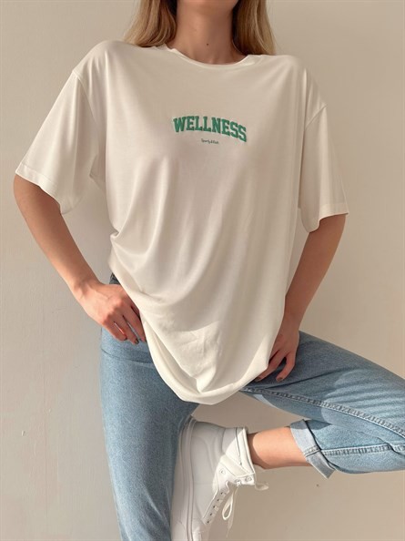 Wellness Kabartma Oversize Basic Ekru