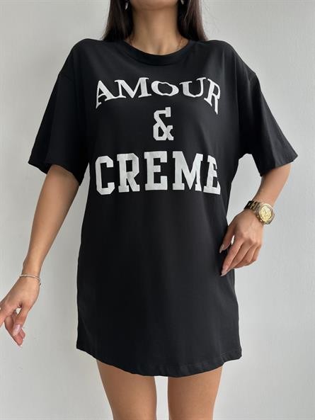 Amour Creme Oversize Basic Siyah