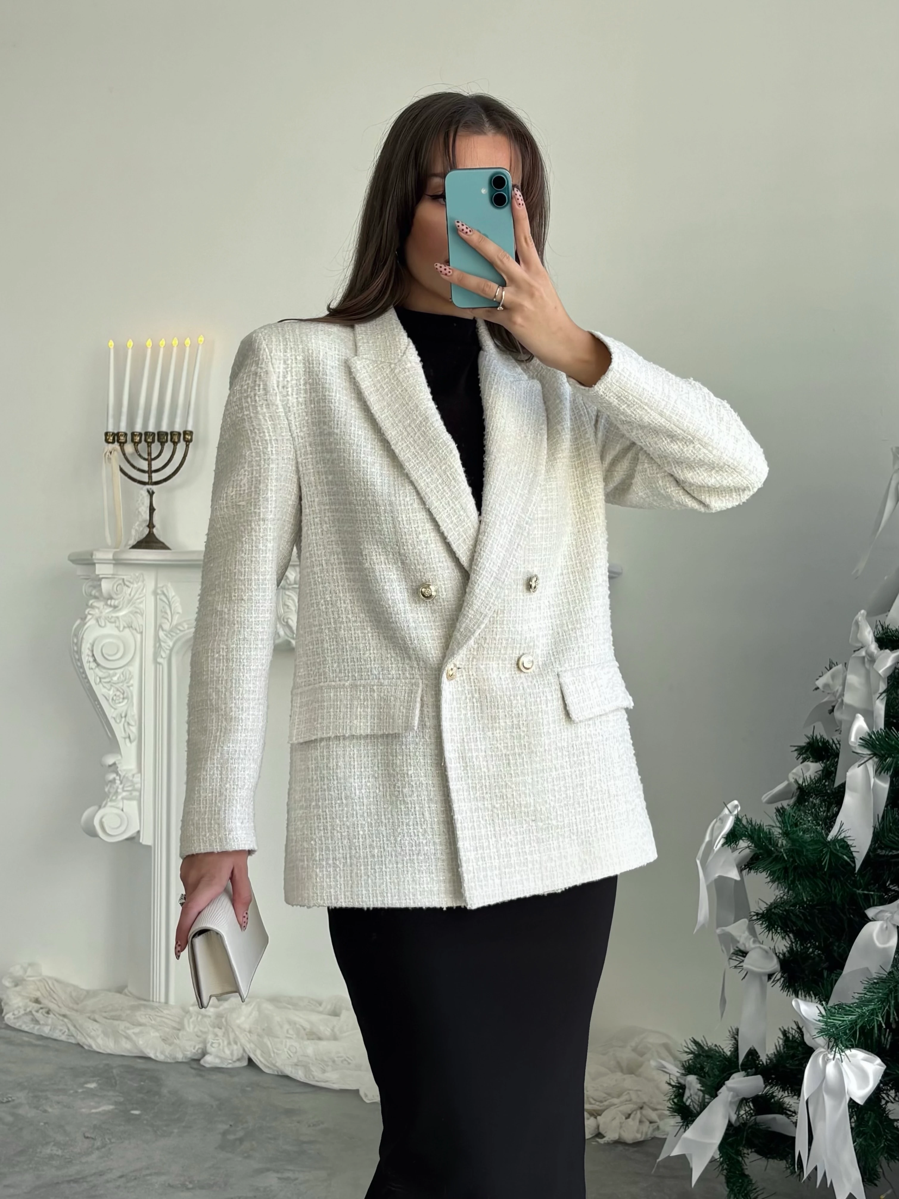 Tüvit Blazer Ceket - Ekru