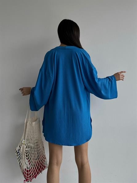 Üçlü Sun Kimono Takım Mavi