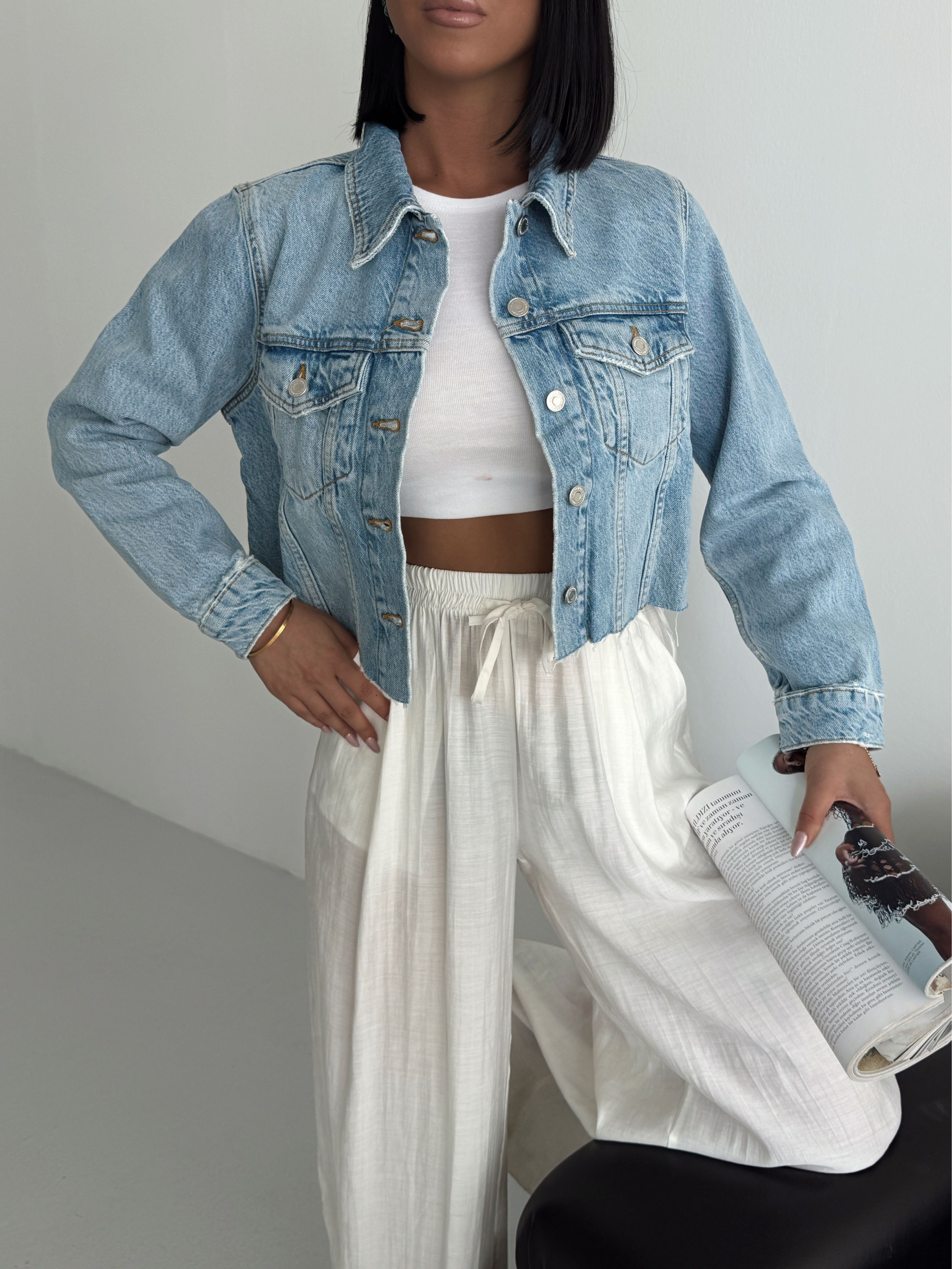 Orıgınal Denim Ceket  - Buz Mavi