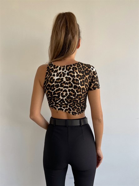 Asimetrik Kesim Leo Crop Leopar