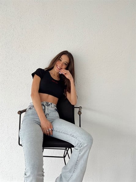 Baby Gırl Nakış Bluz Siyah