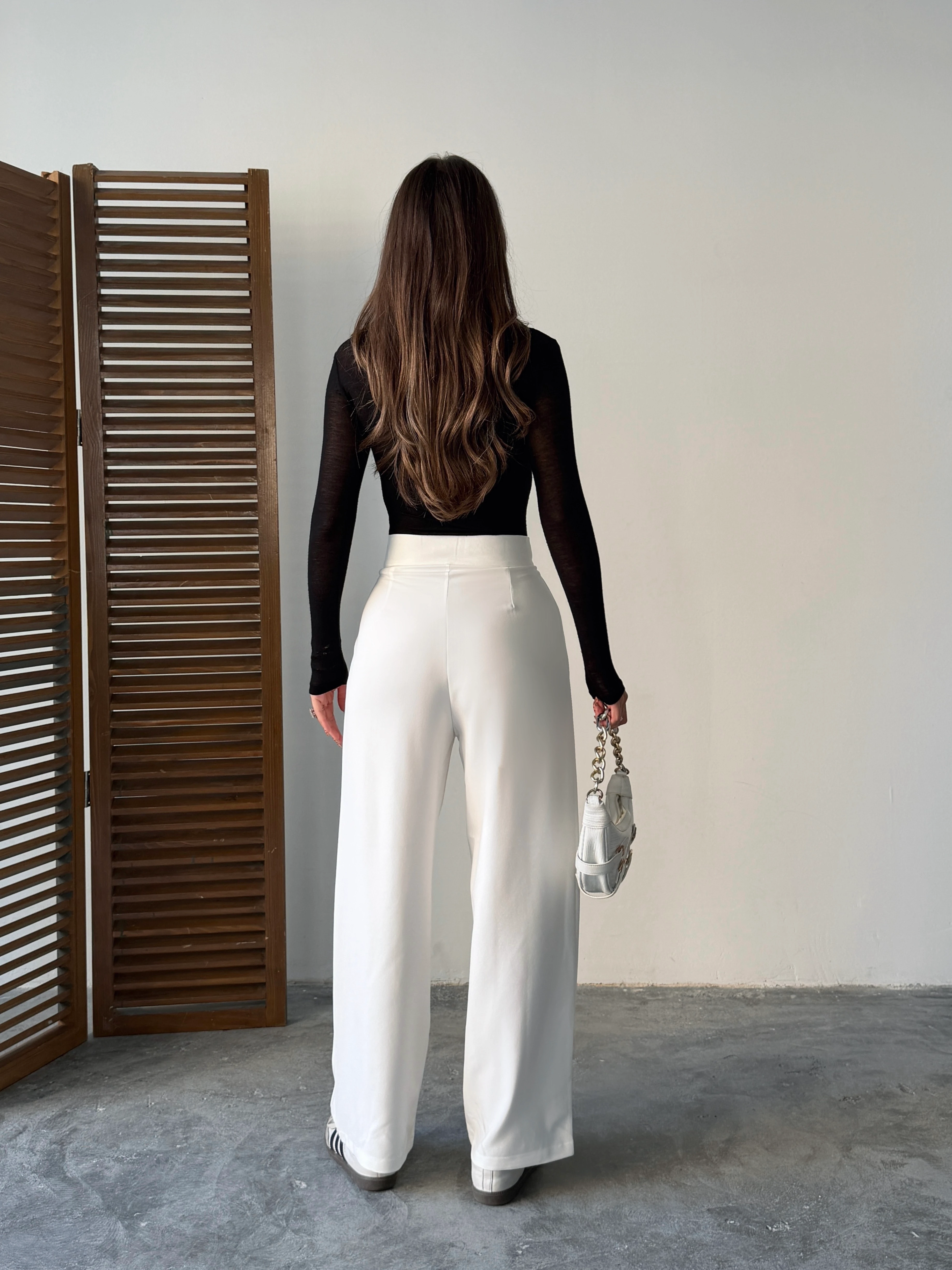 Bel Cırtlı Palazzo Pantolon 