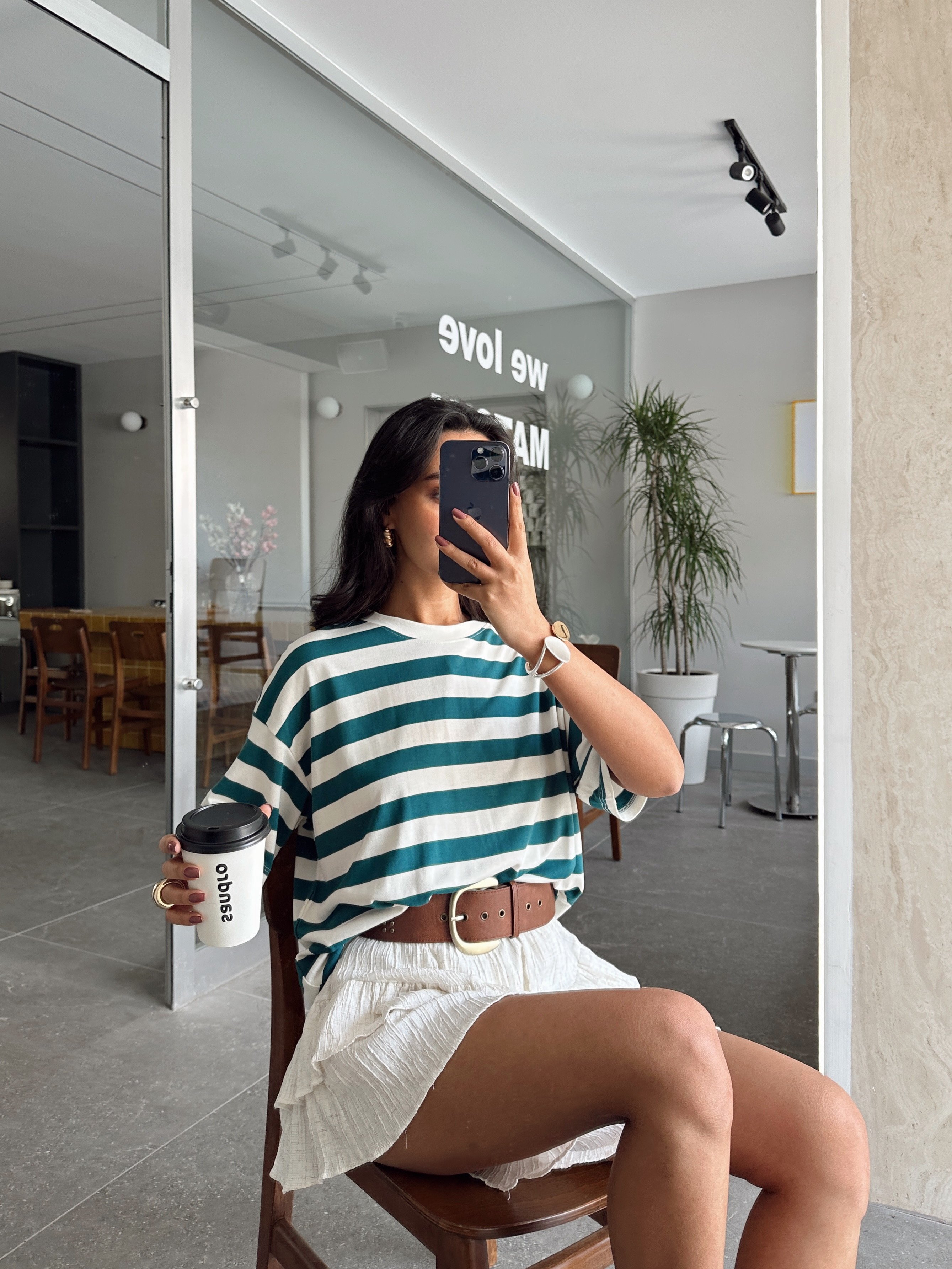 Çizgili Oversize Basic