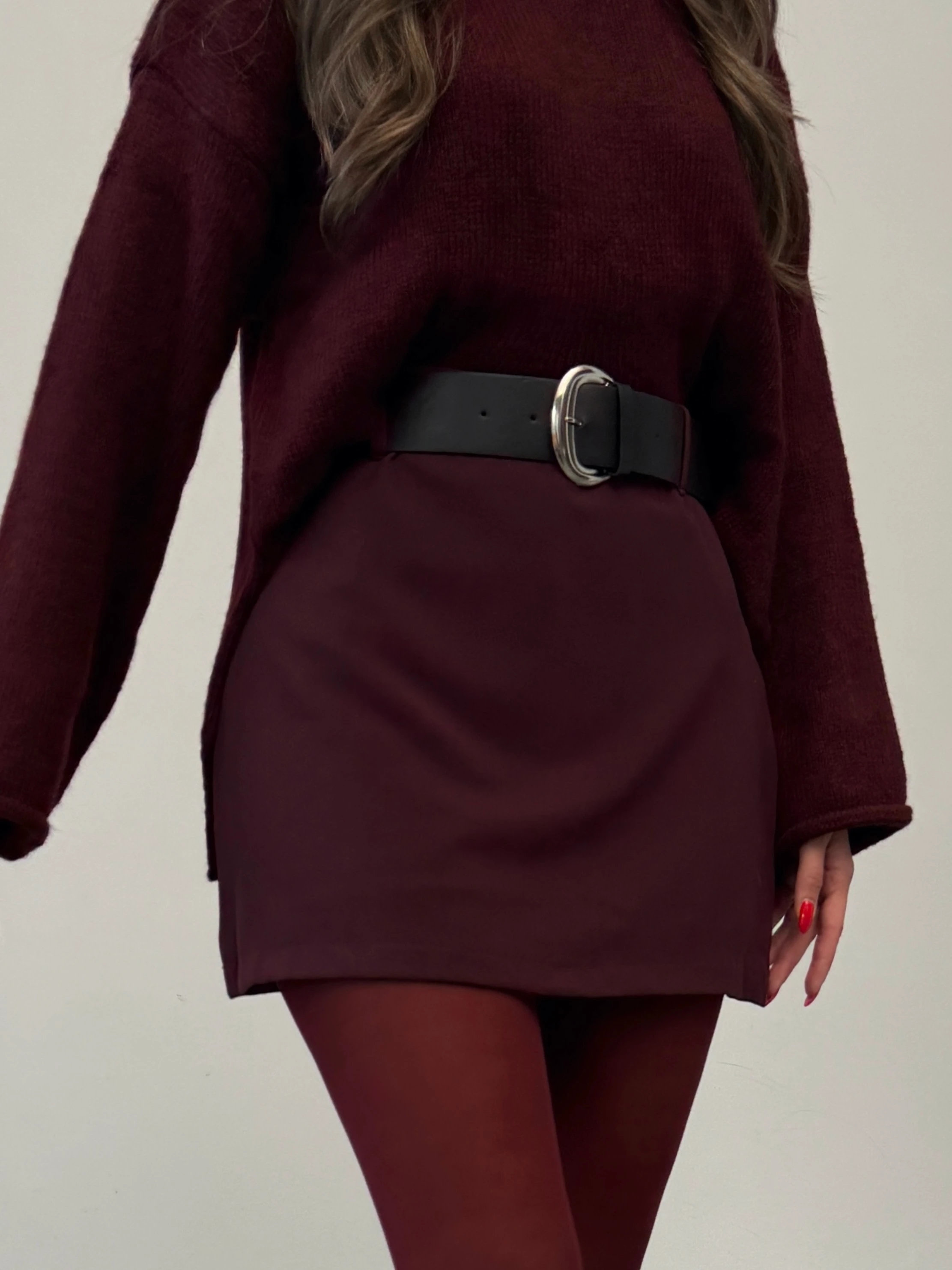 İçi Şortlu Kemerli Etek