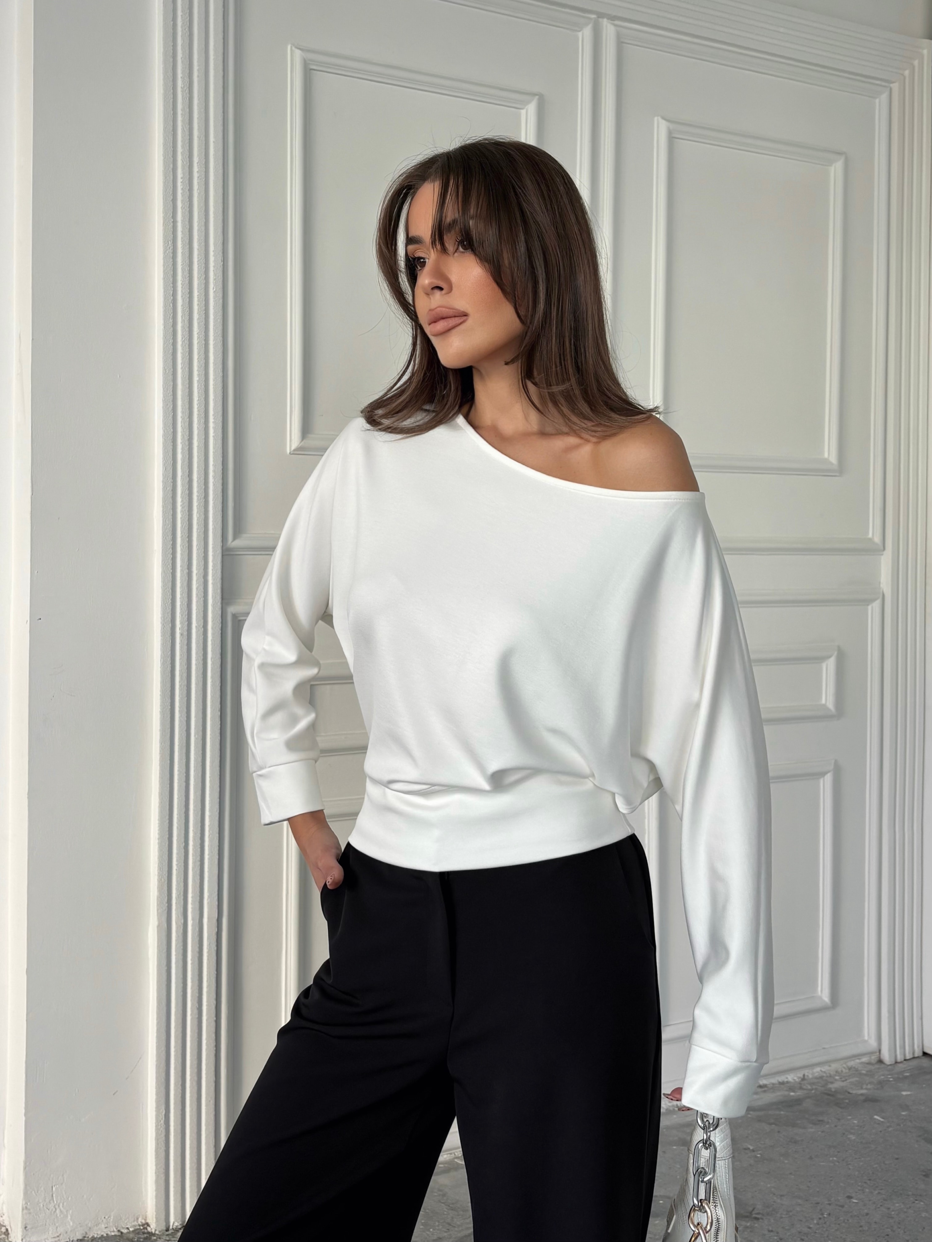 Yarasa Kol Bluz  - Ekru