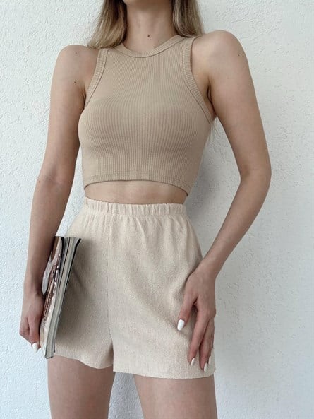 Tiril Basic Şort Bej