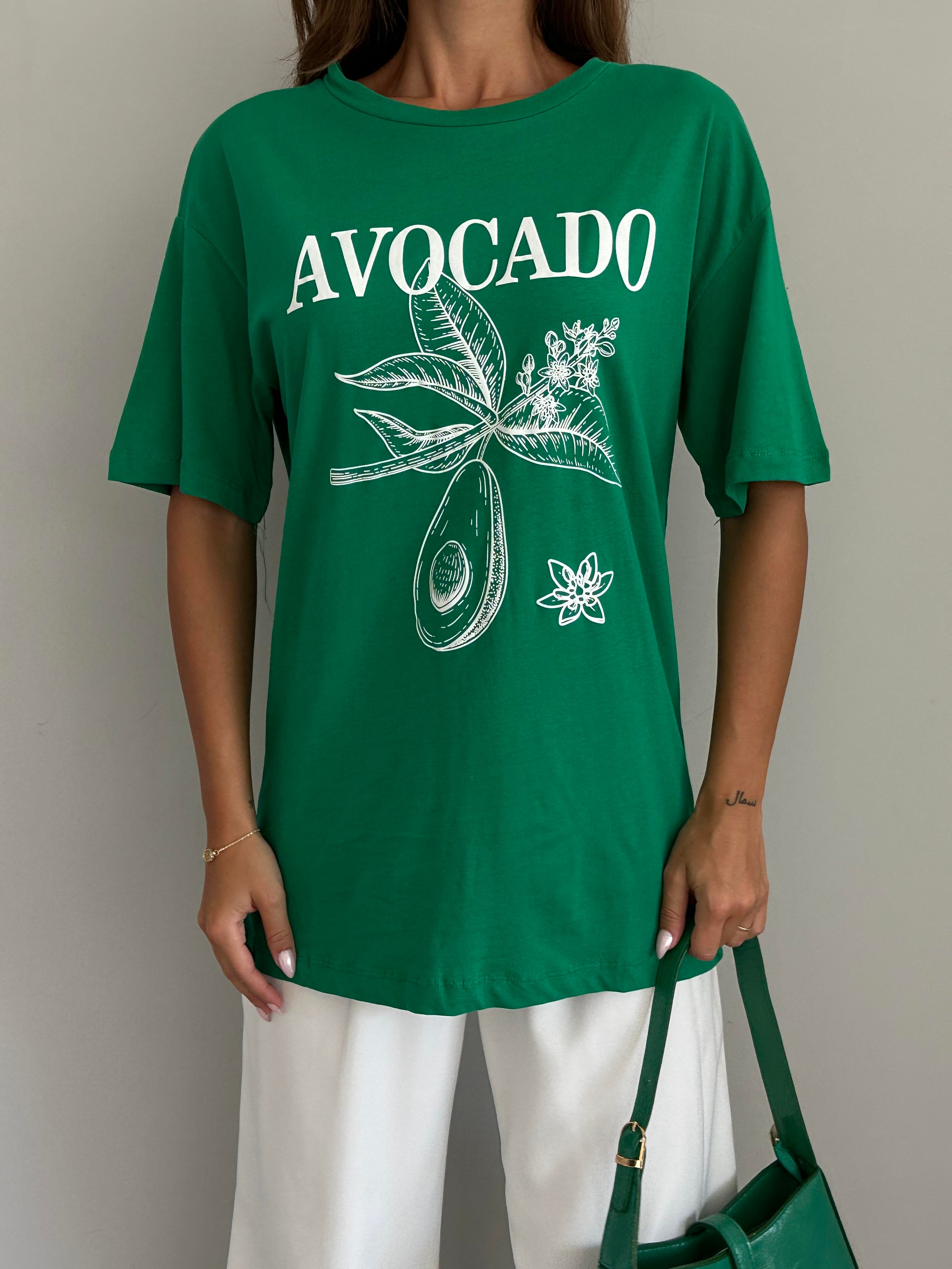 Avocado Oversize Basic Yeşil