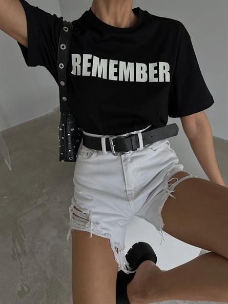Remember Basic T-shirt Siyah