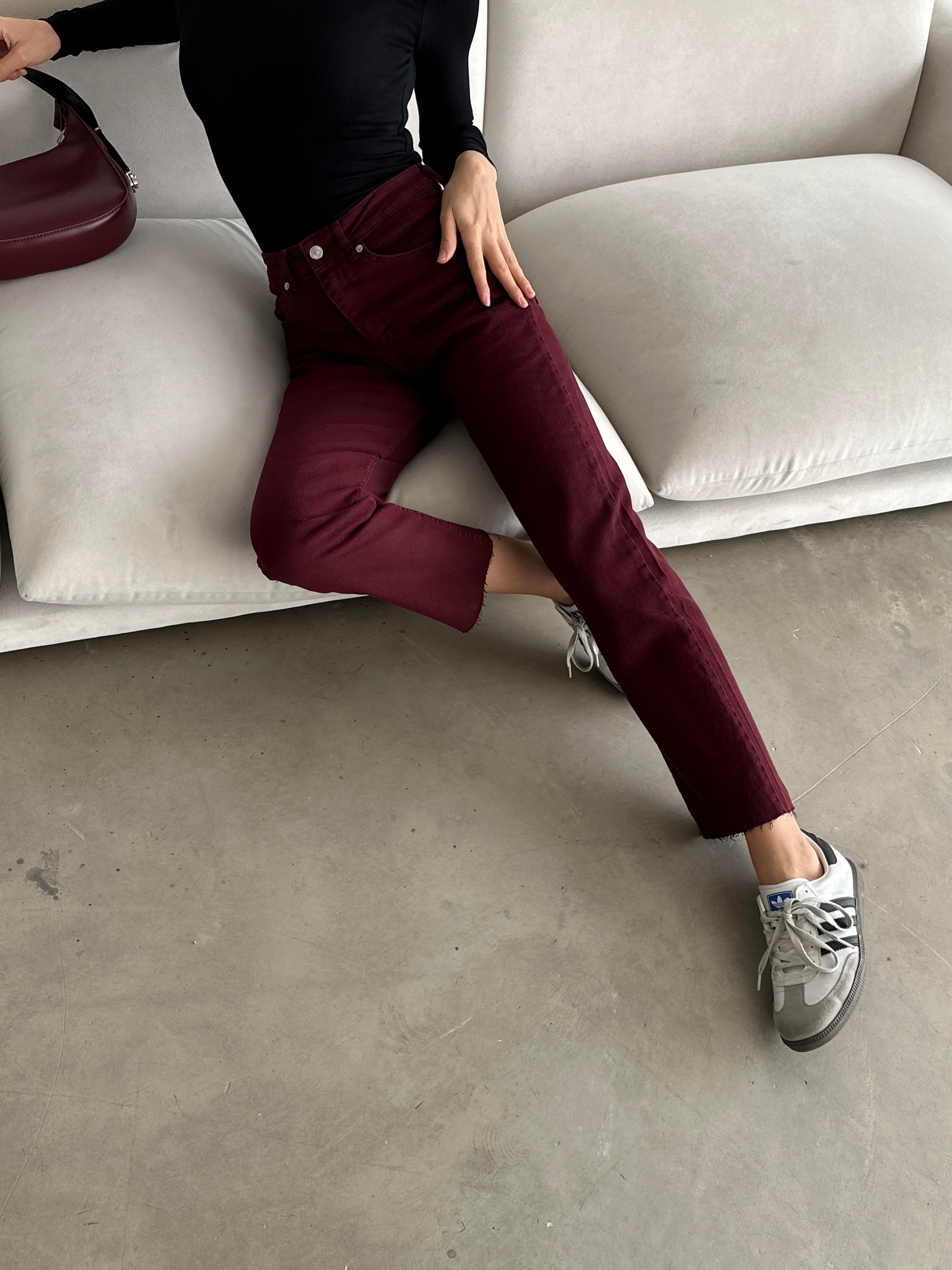 Original Straight Jeans Bordo