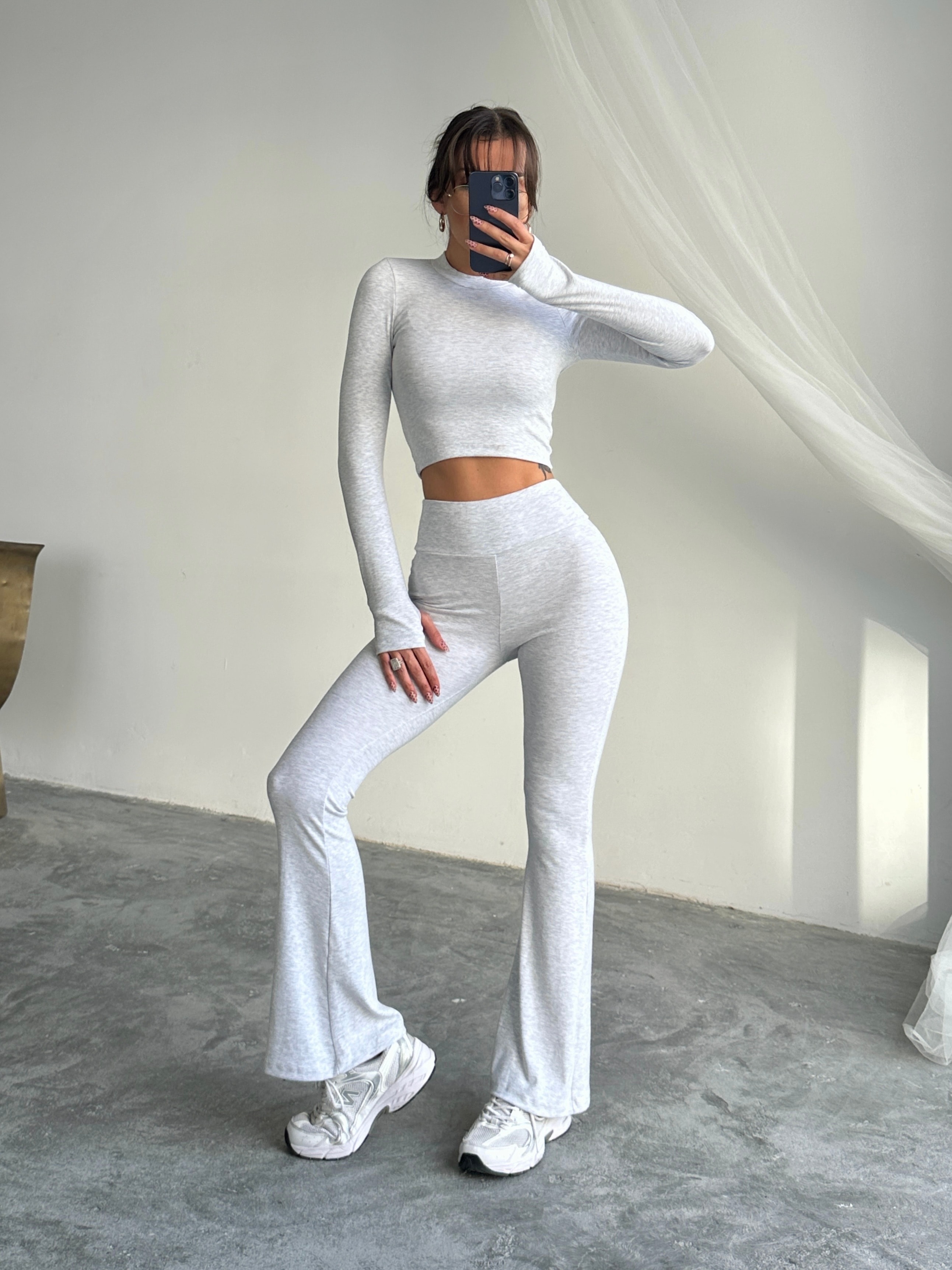 Tayt Pantolon Crop Takım 