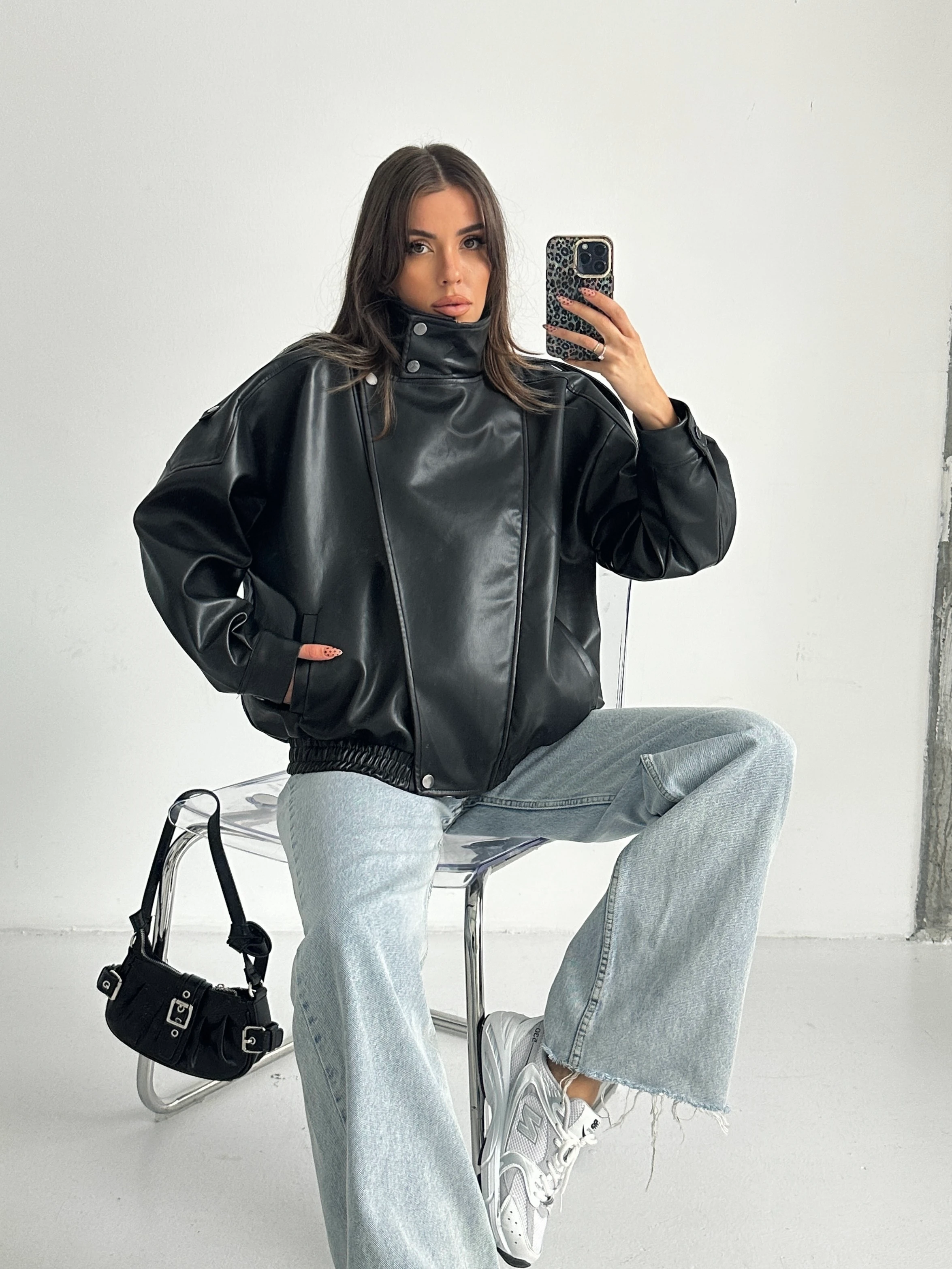 Oversize Iconıc Deri Ceket 