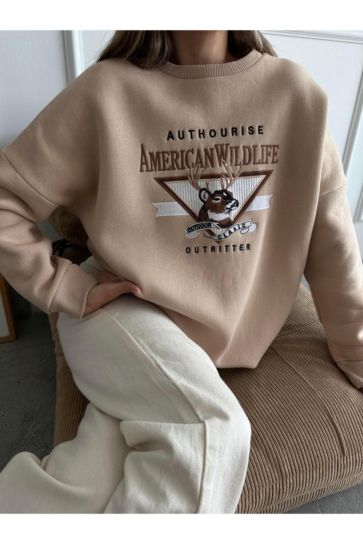 Amerıcan Wılder Sweatshirt Vizon