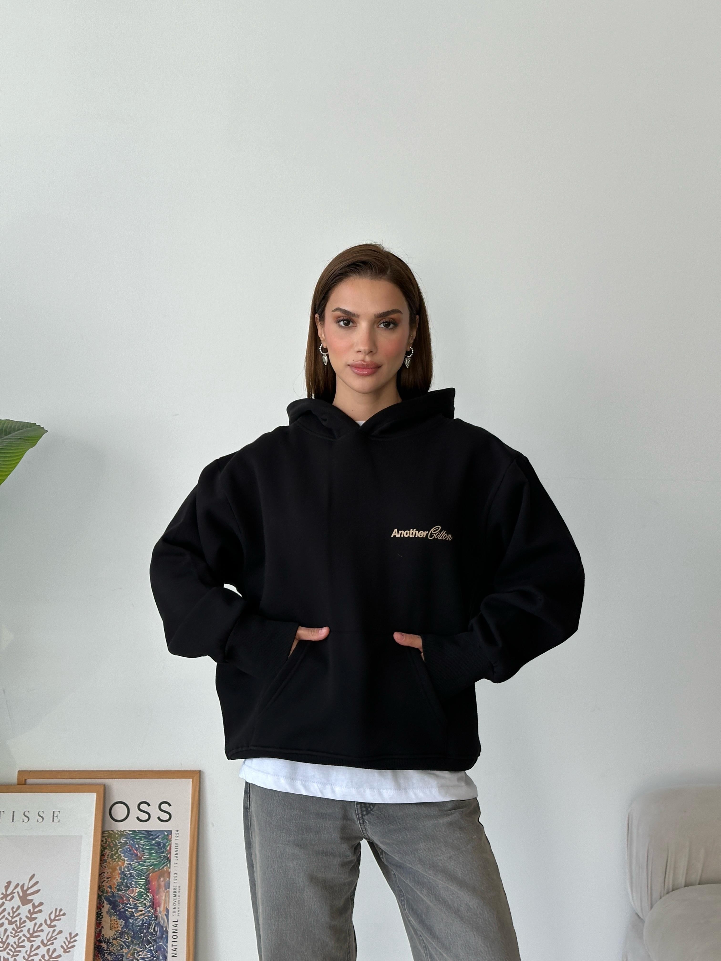 Another Kapüşonlu Sweatshirt Siyah