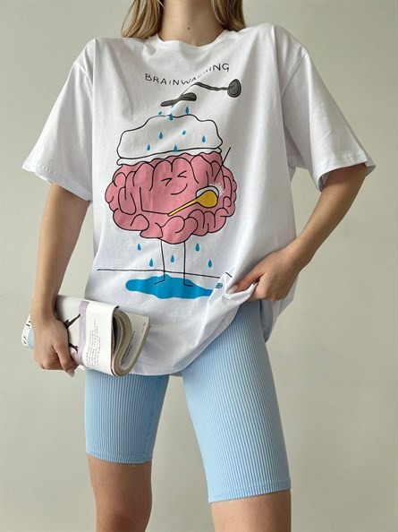 Brainwashing T-shirt Beyaz