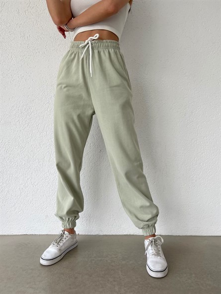 Bel Bağlama Boyfriend Jogger Eşofman Mint