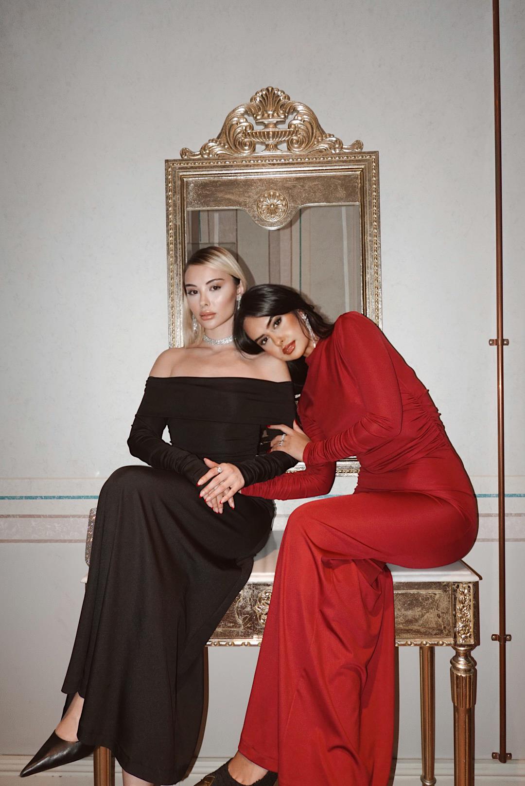 Drape Balıkçı Elbise Bordo