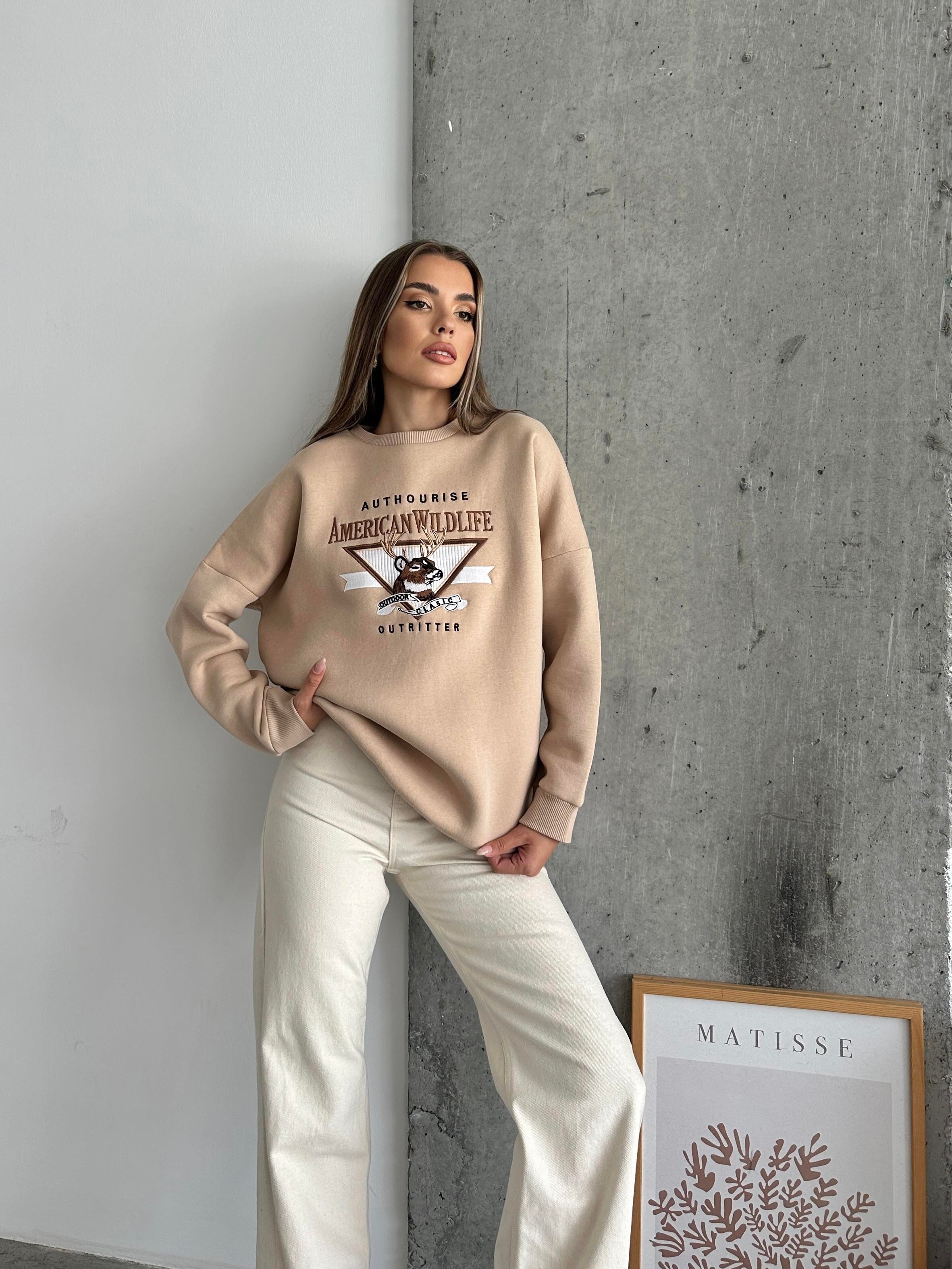 Amerıcan Wılder Sweatshirt Vizon