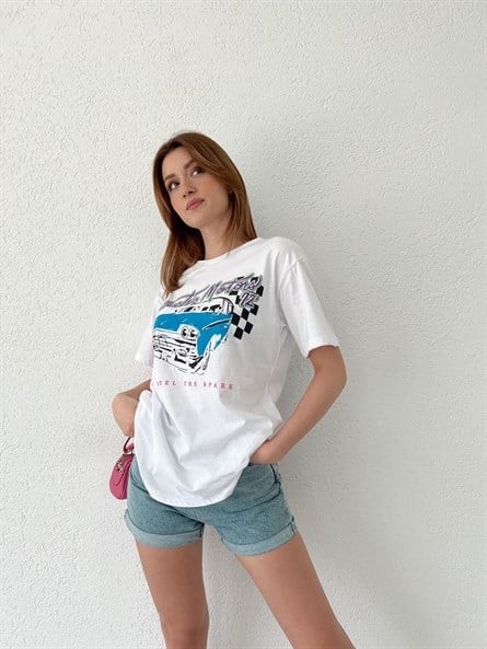 Nostalgia Car Oversize Basic Beyaz