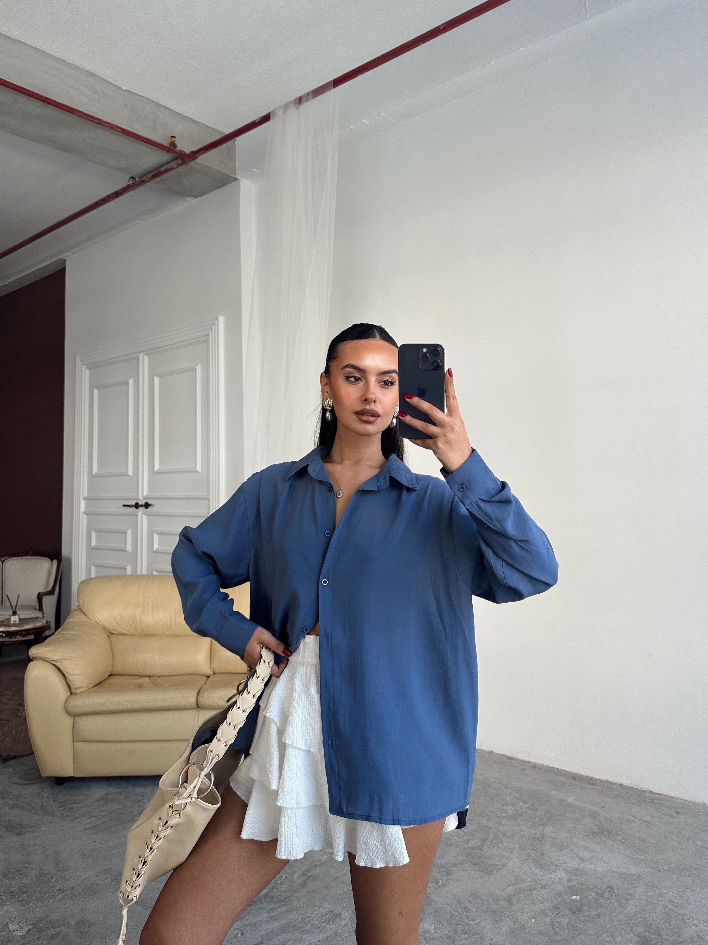 Oversize Modal Gömlek