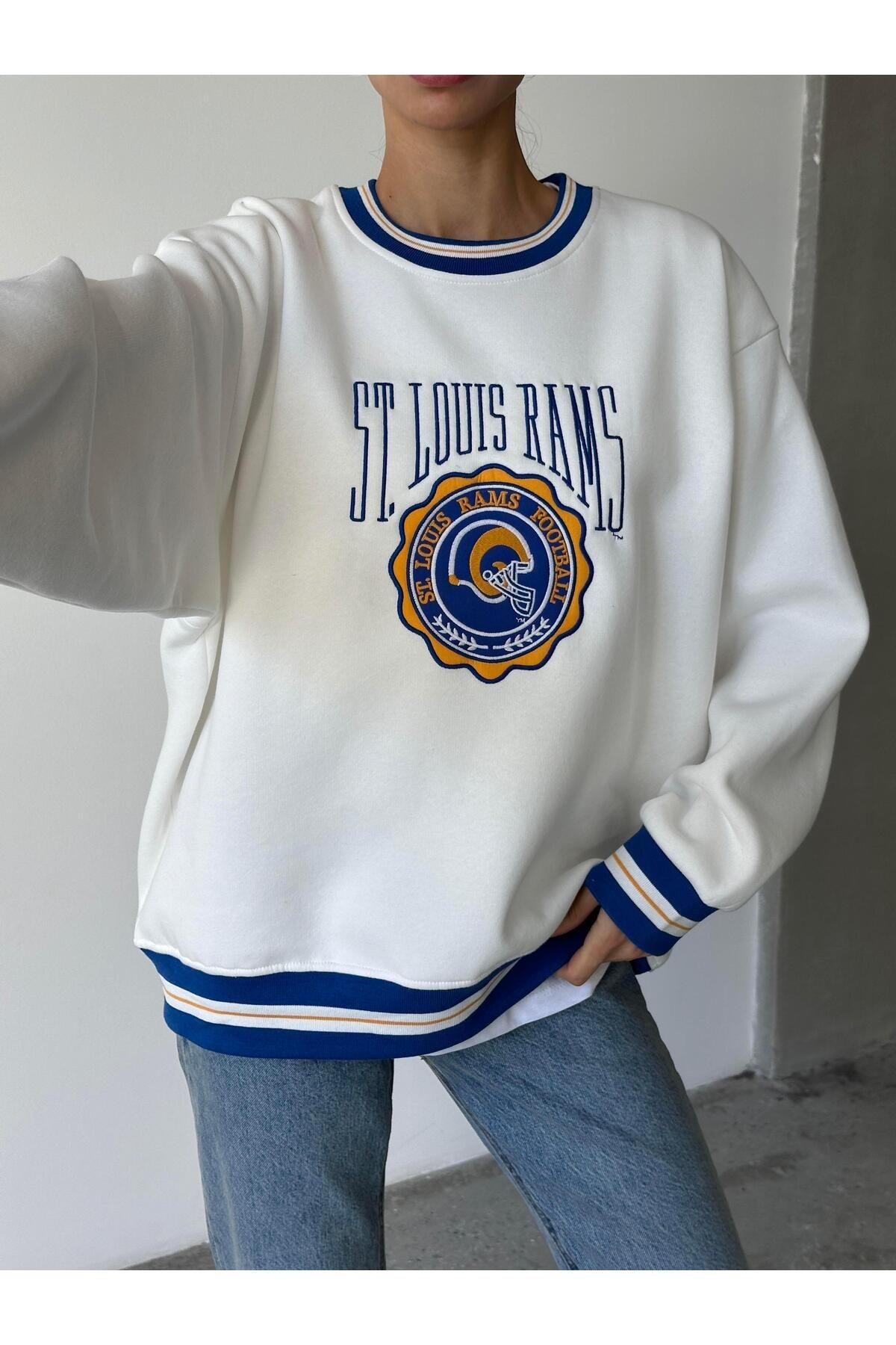 St Louis Rams Sweat Beyaz