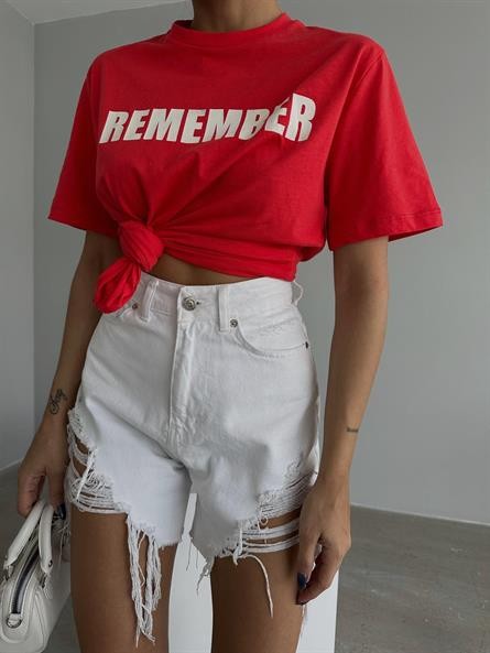 Remember Basic T-shirt Kırmızı