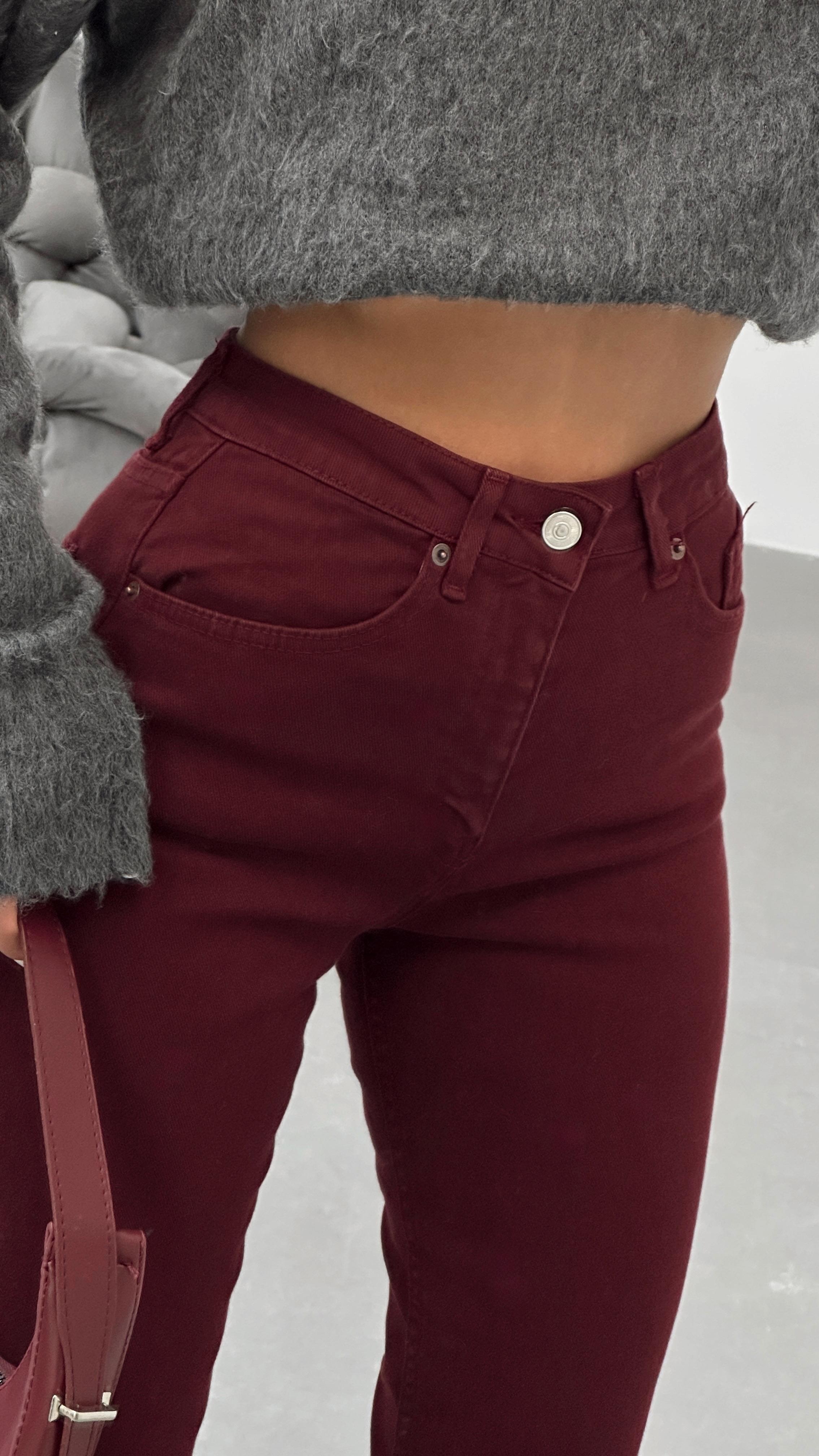 Original Straight Jeans Bordo