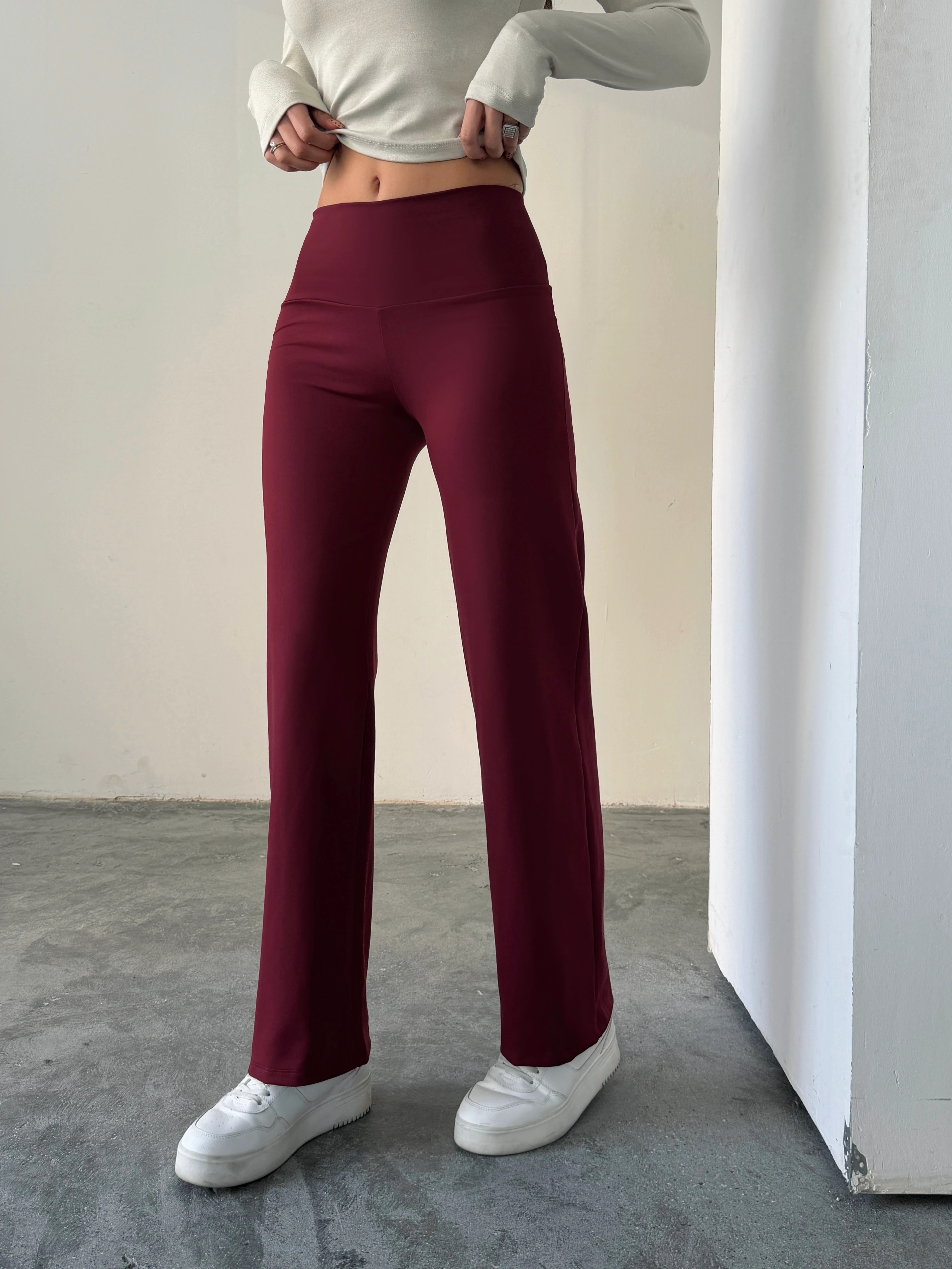 Orıgınal Tayt Pantolon  - Bordo