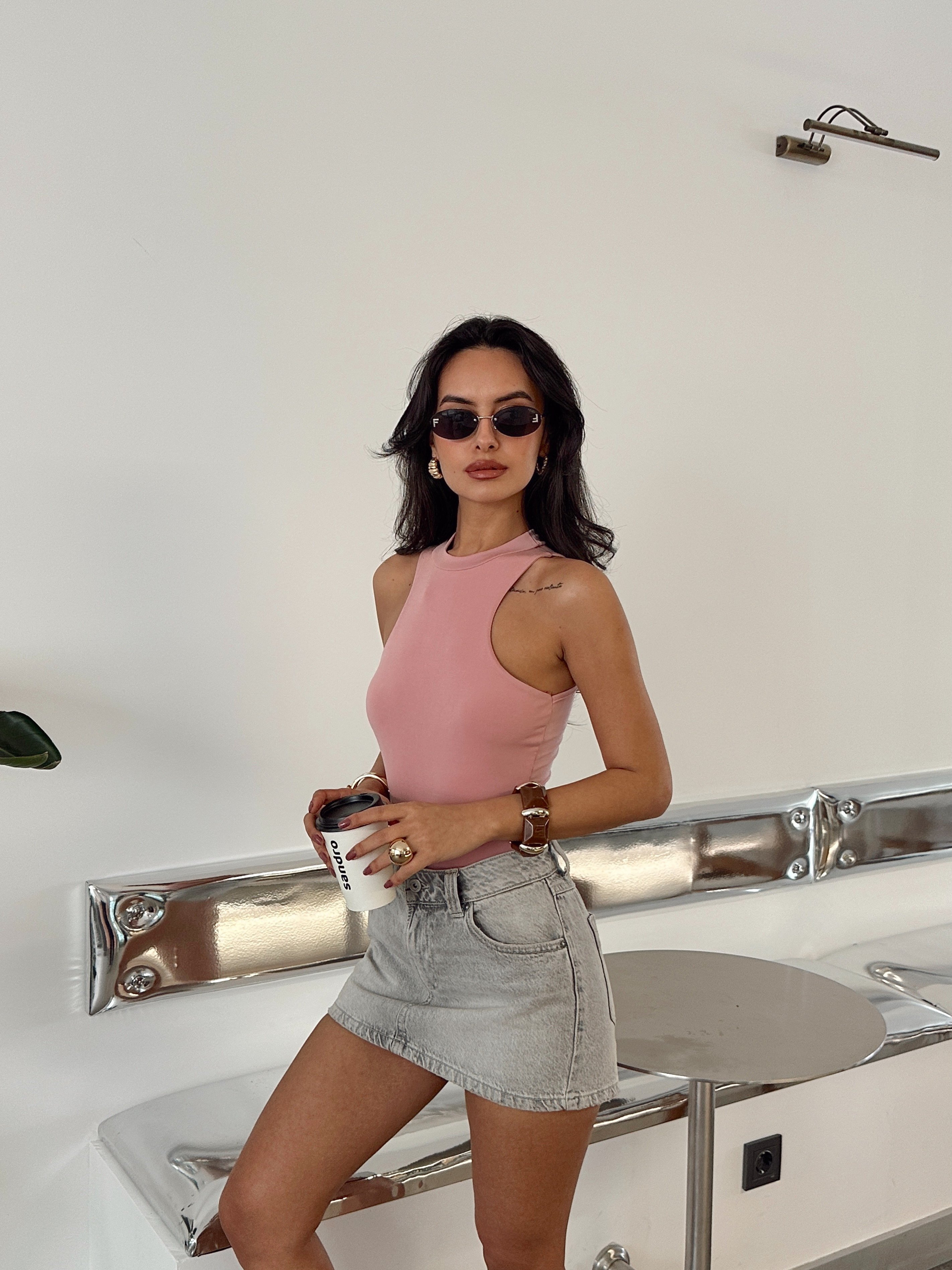 Zoe Bodysuit Pembe