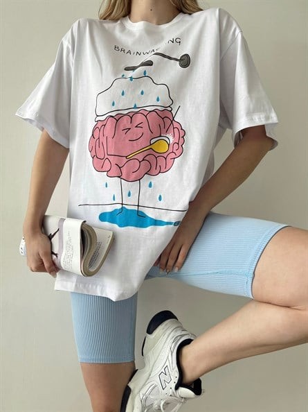 Brainwashing T-shirt Beyaz