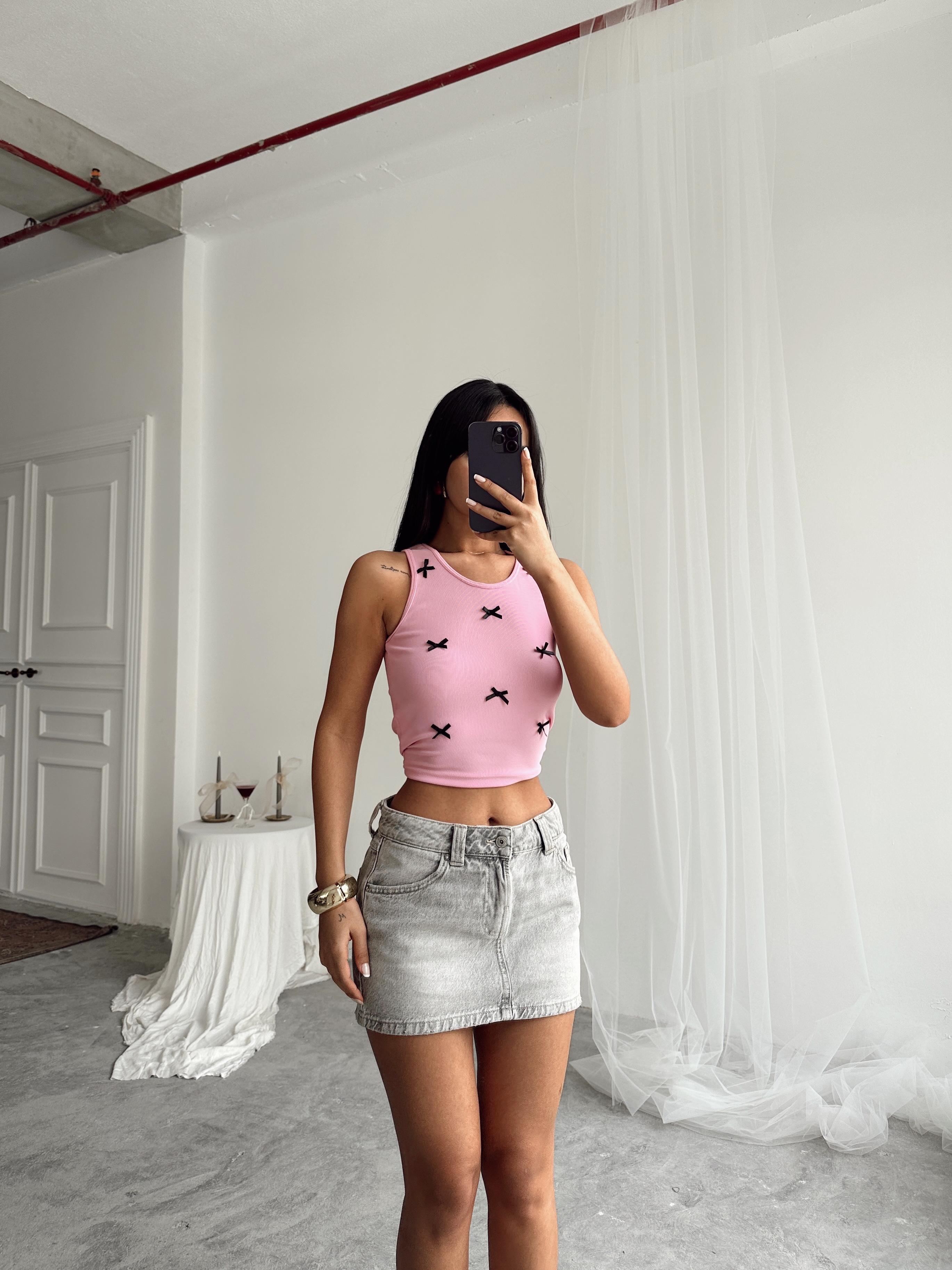 Fiyonk Detay Atlet - Pembe
