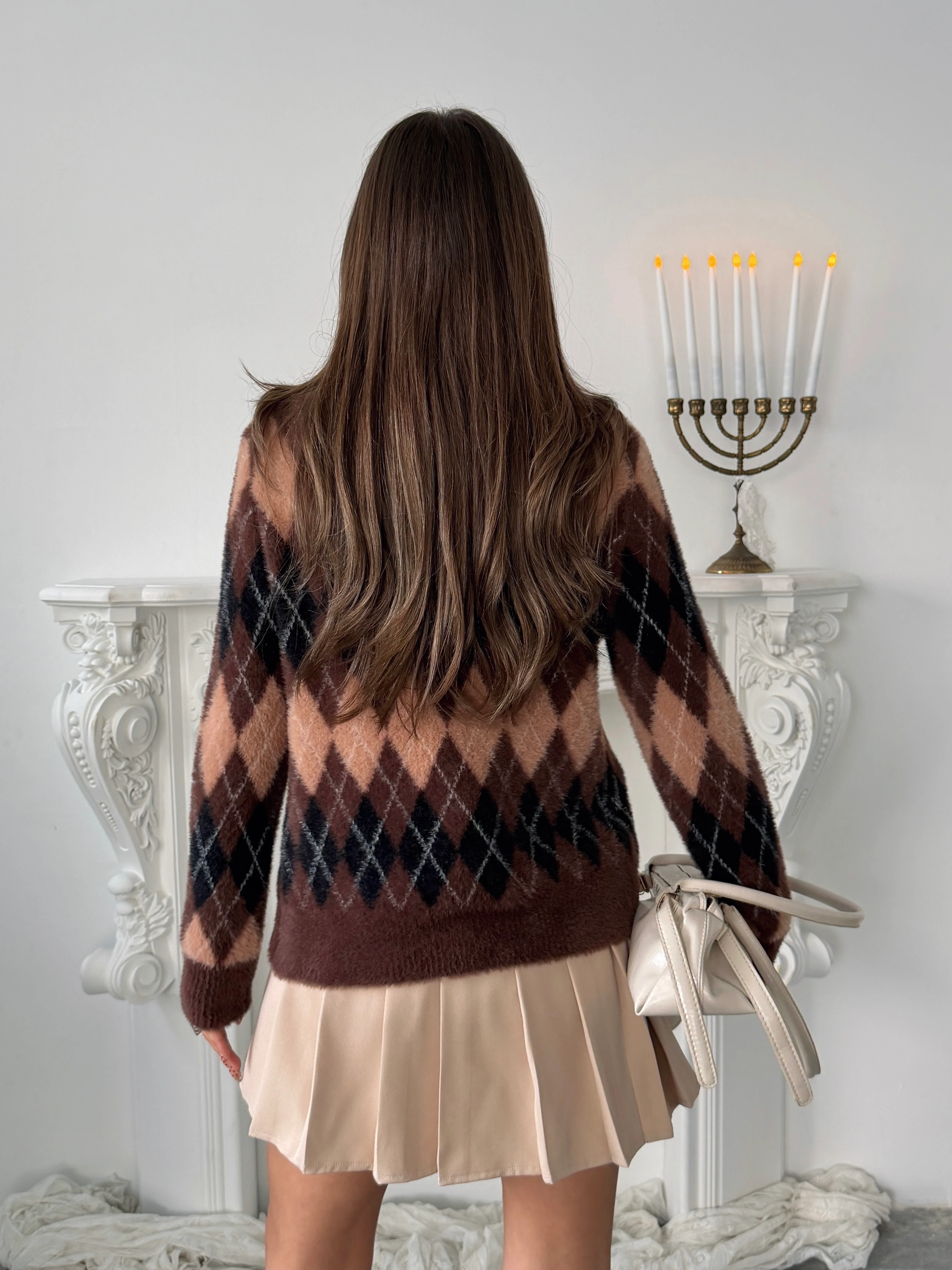 Baklava Desenli Yumoş Hırka