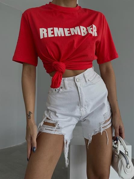Remember Basic T-shirt Kırmızı