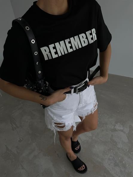 Remember Basic T-shirt Siyah