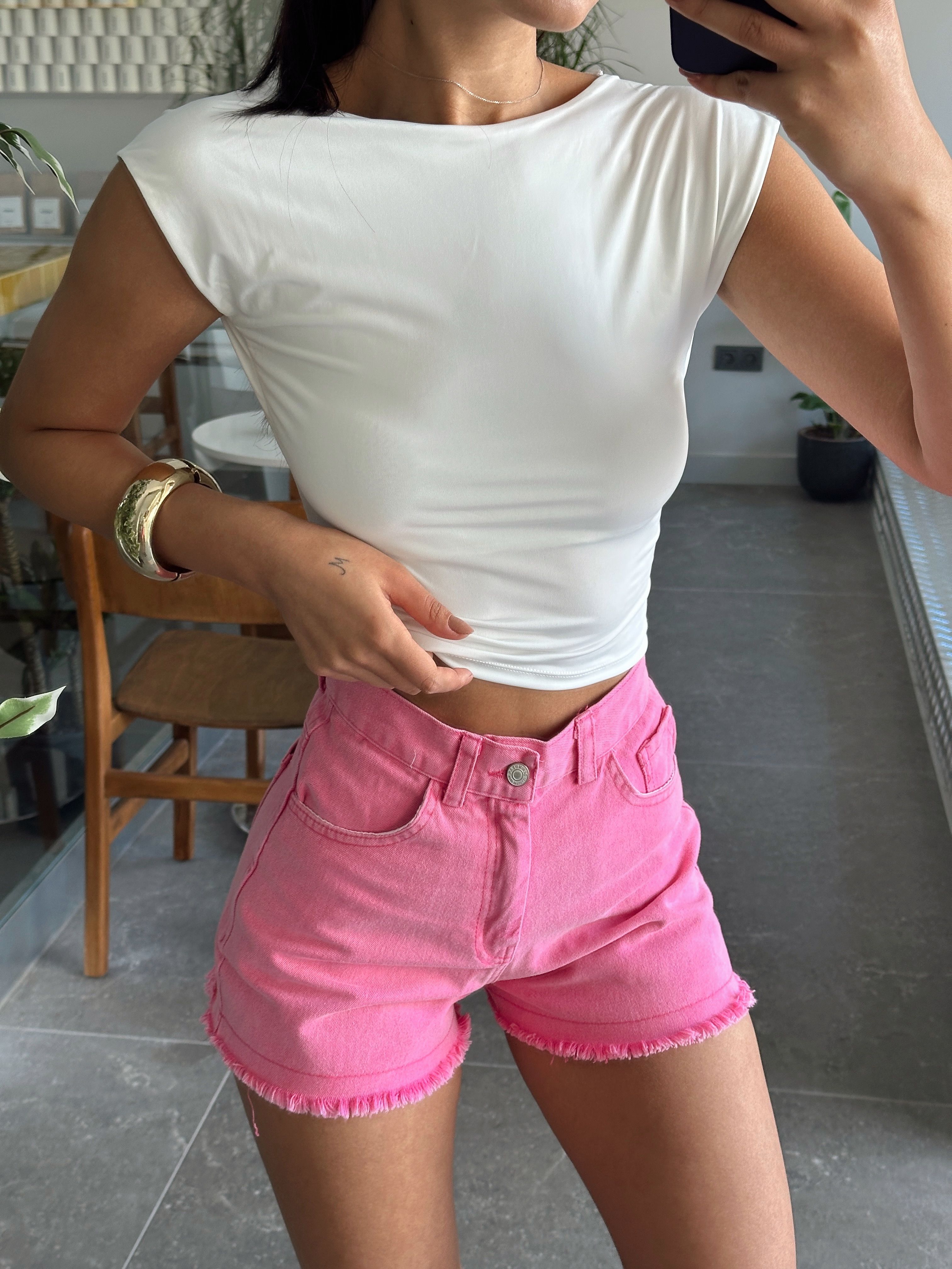 Sırt Açık Crop - Beyaz