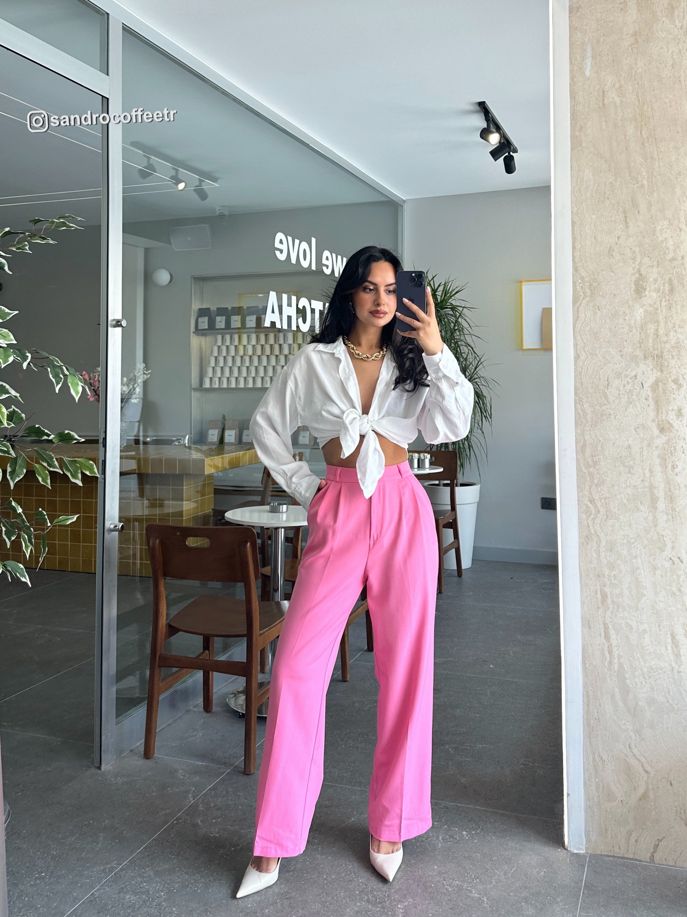 My Palazzo Kumaş Pantolon Pembe