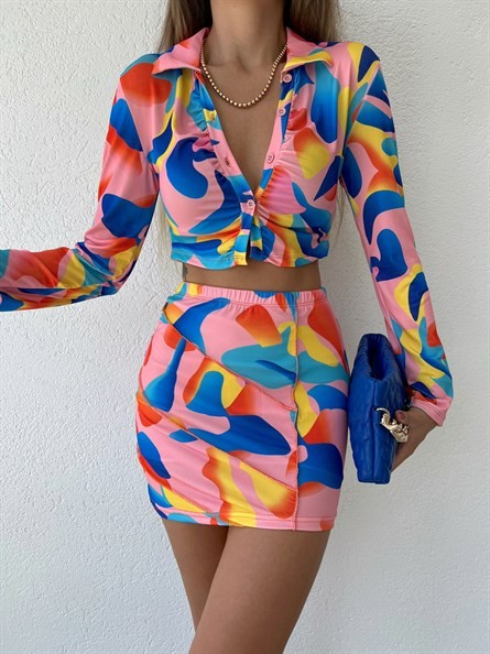 Original Colourful İkili Takım Pembe-Mavi