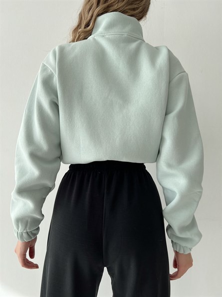 Bel Lastik Fermuarlı Ny Sweat Mint