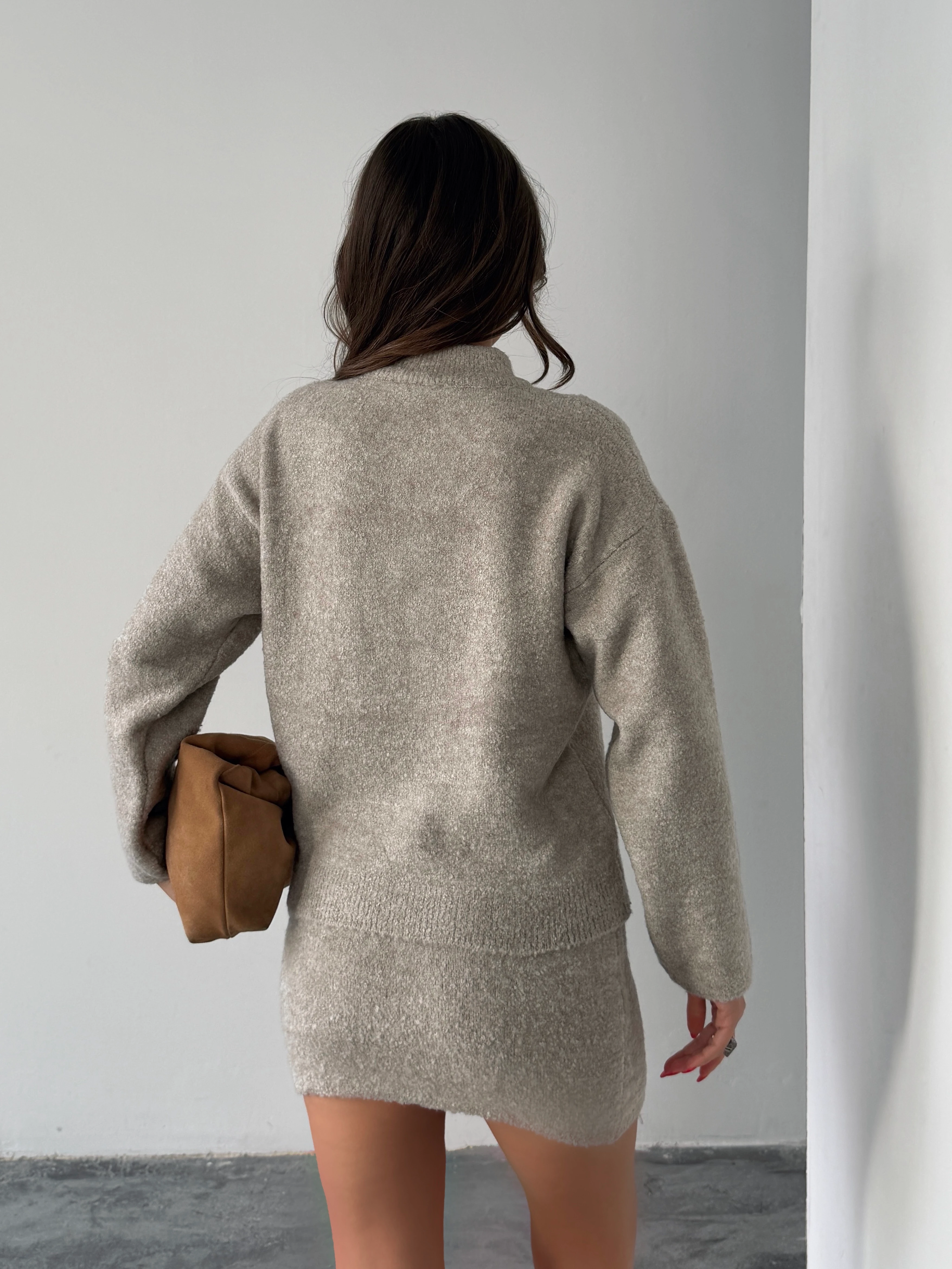 Yarım Fermuarlı Triko Takım 