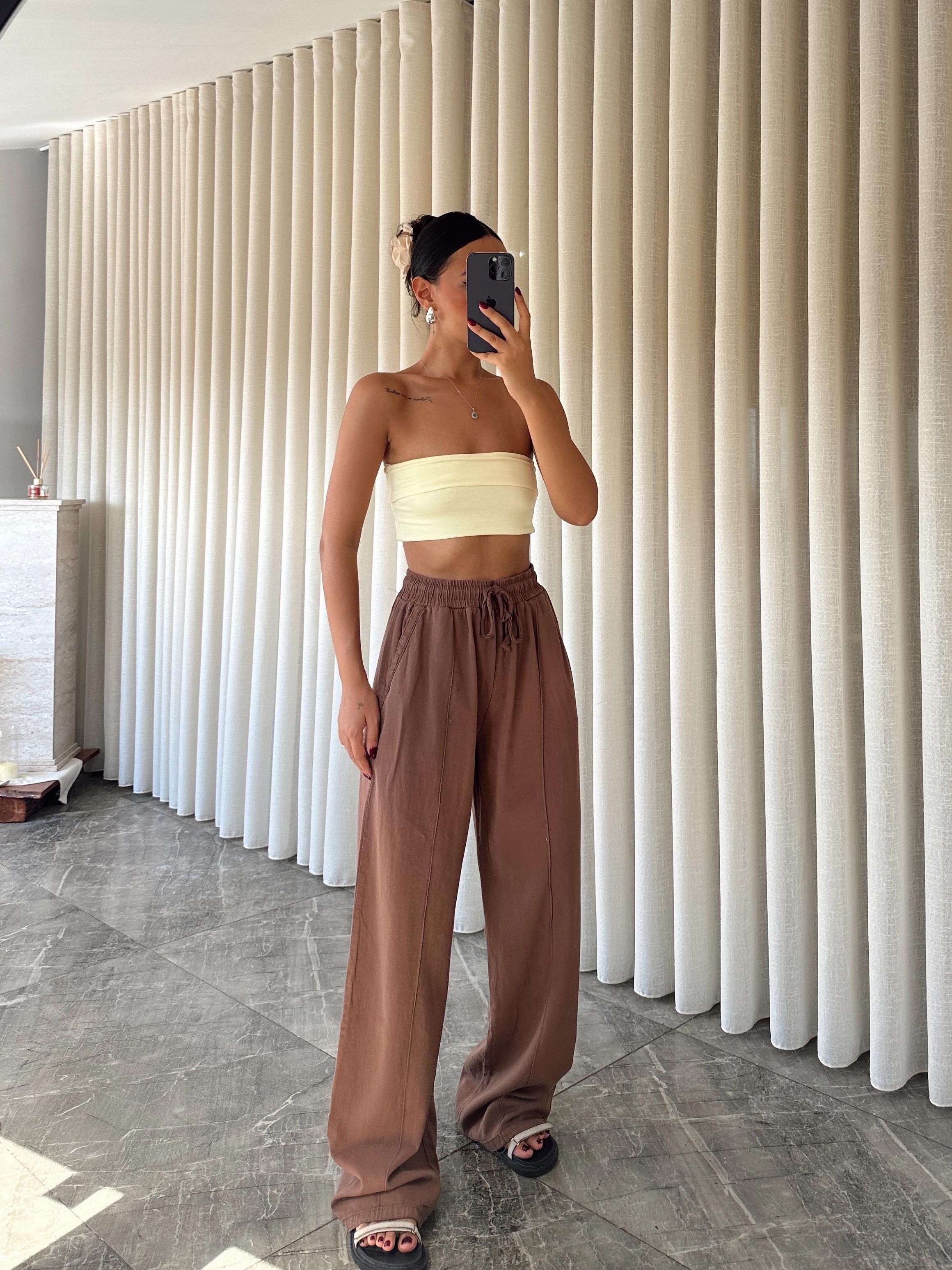 Bağcıklı Gabardin Pantolon