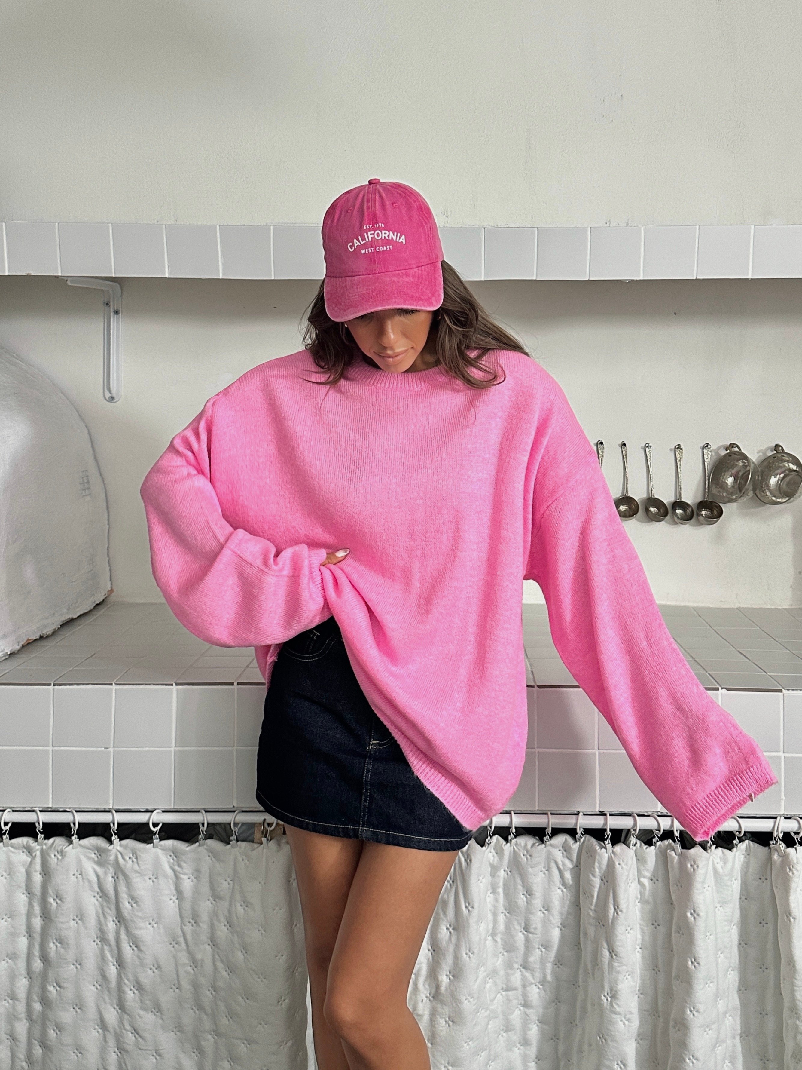 Oversize Kazak - Pembe