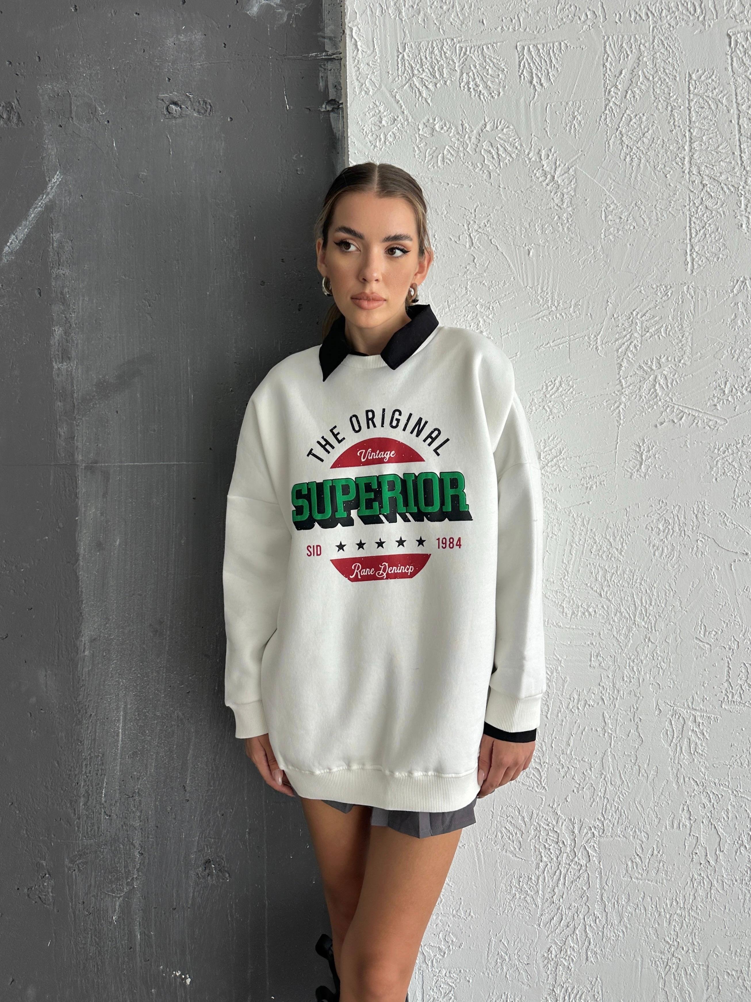 Superior Sweatshirt Beyaz