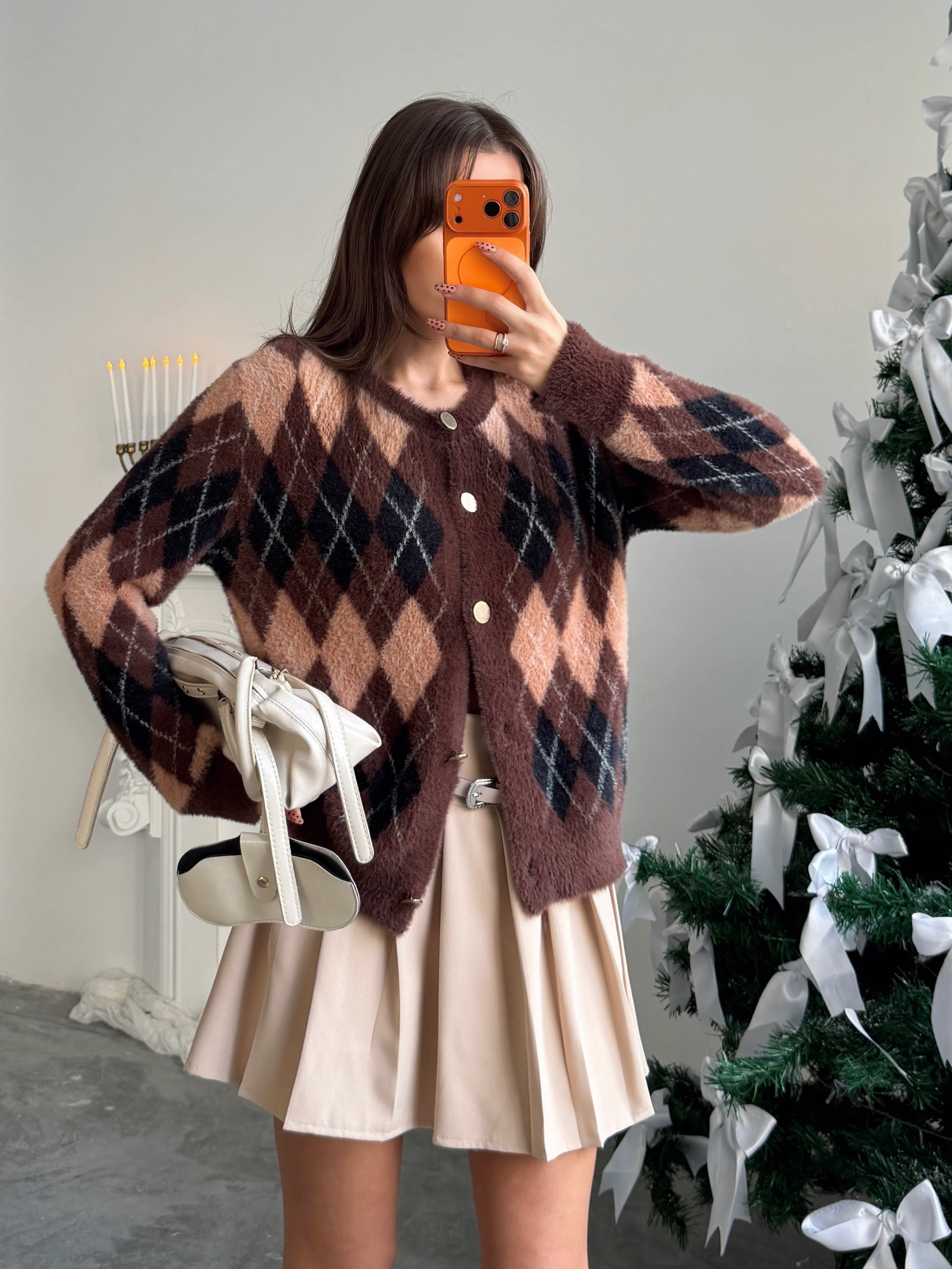 Baklava Desenli Yumoş Hırka